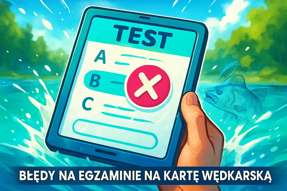 błędy na egzaminie na kartę wędkarską